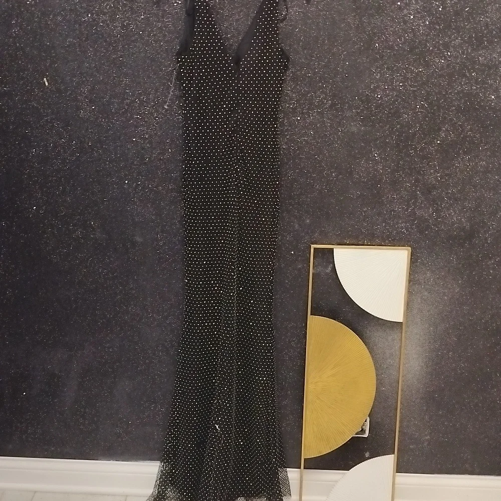 Rhinestone Black Dress Bessie & Adams